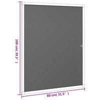 vidaXL Tela anti-insetos para janelas 80x100 cm branco