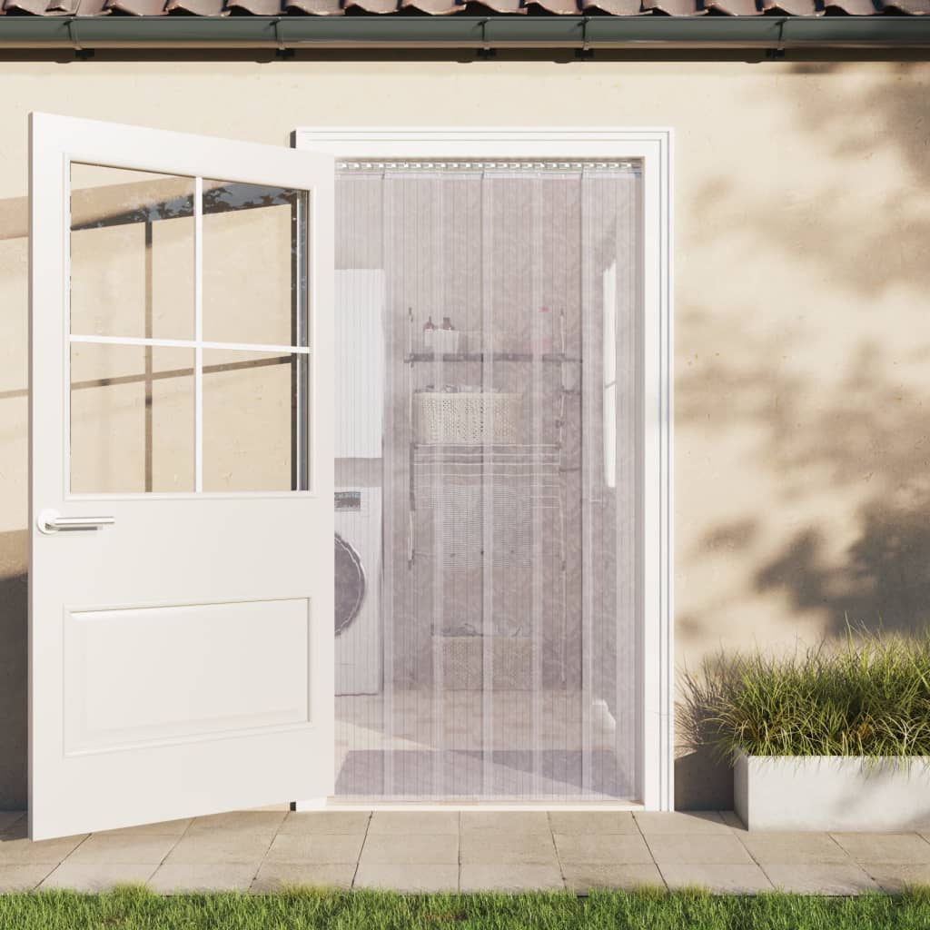 vidaXL Cortina de porta 200 mm x 1,6 mm 10 m PVC transparente