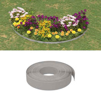 vidaXL Borda de jardim 10 m 10 cm polietileno cinzento