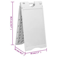 vidaXL Cavalete publicitário estrutura em A 45x7x84,5 cm PEAD cinza