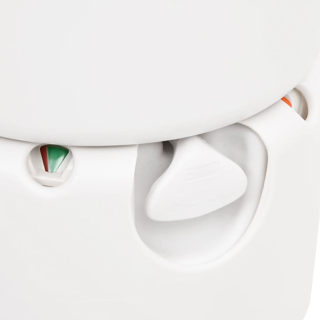 vidaXL Sanita integrada p/ campismo 24+17 L PEAD e aço branco