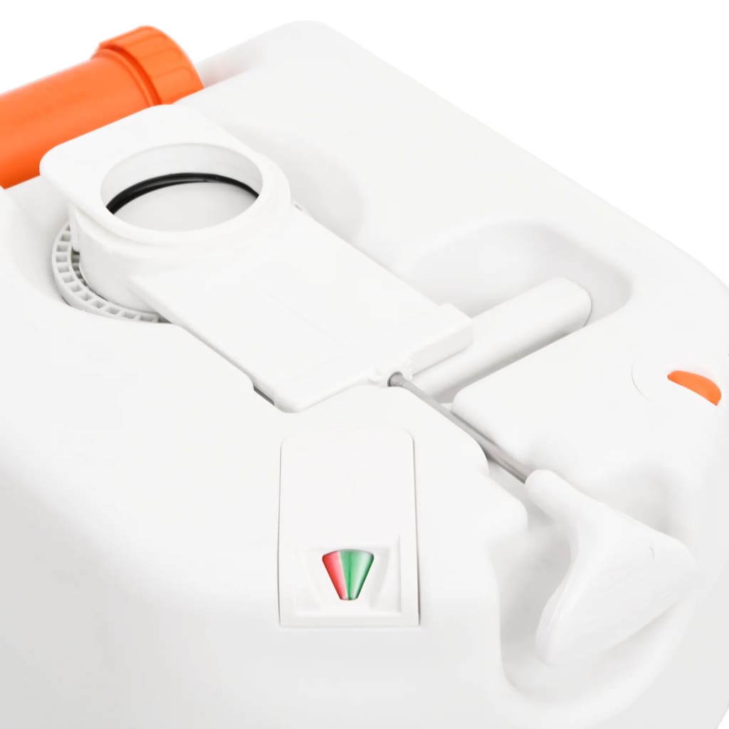 vidaXL Sanita integrada p/ campismo 24+17 L PEAD e aço branco