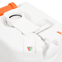 vidaXL Sanita integrada p/ campismo 24+17 L PEAD e aço branco