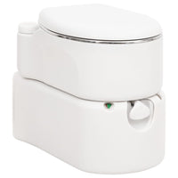 vidaXL Sanita integrada p/ campismo 24+17 L PEAD e aço branco