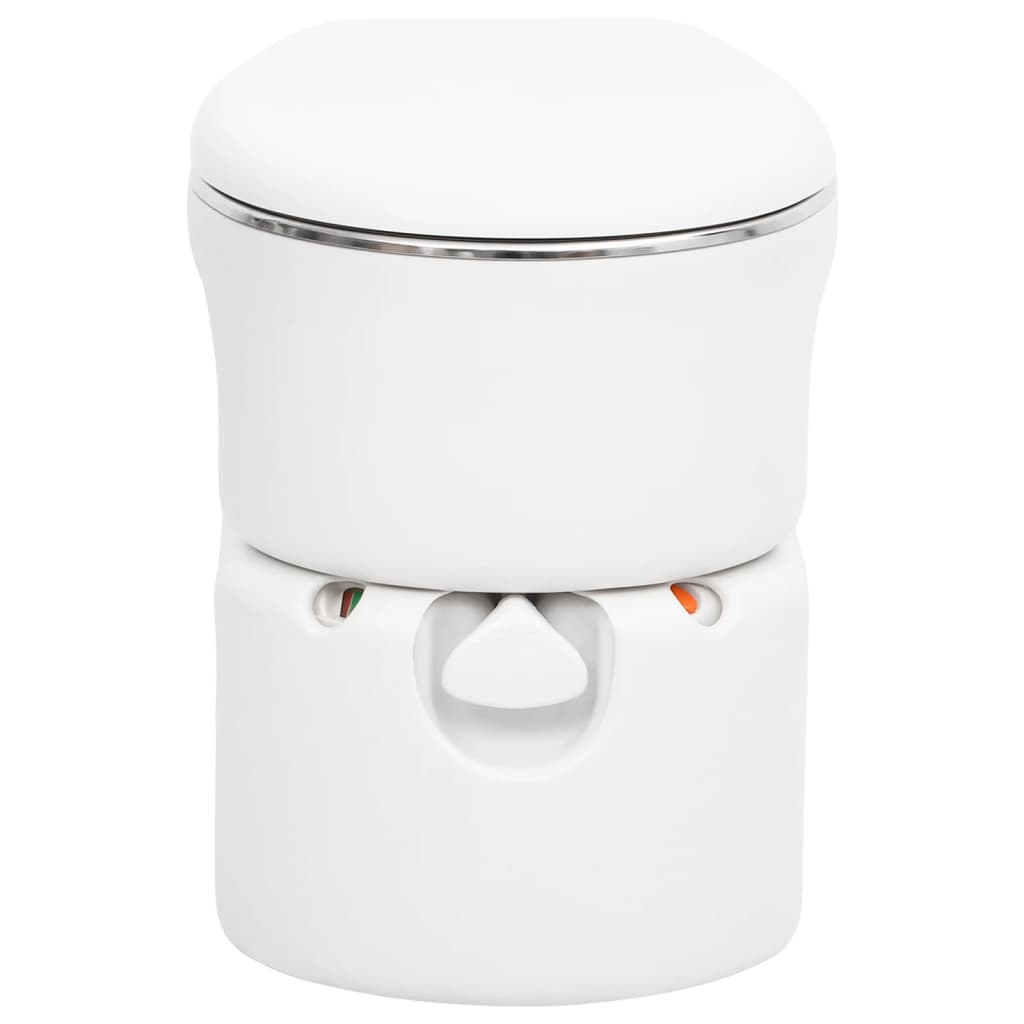 vidaXL Sanita integrada p/ campismo 24+17 L PEAD e aço branco