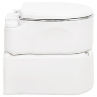 vidaXL Sanita integrada p/ campismo 24+17 L PEAD e aço branco