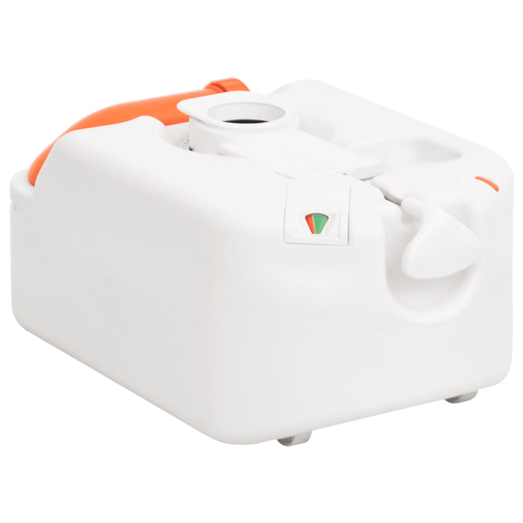 vidaXL Sanita integrada p/ campismo 24+17 L PEAD e aço branco