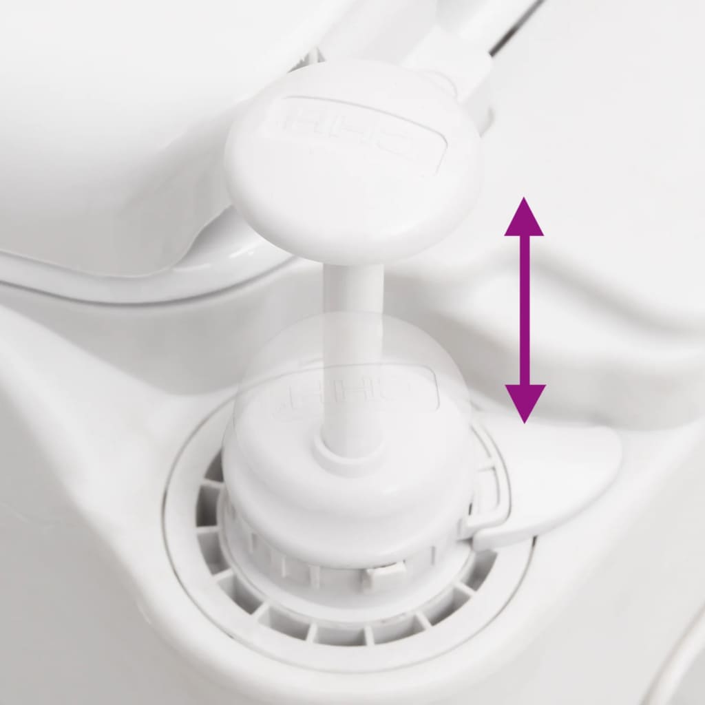 vidaXL Sanita integrada p/ campismo 24+17 L PEAD e aço branco