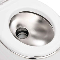vidaXL Sanita integrada p/ campismo 24+17 L PEAD e aço branco