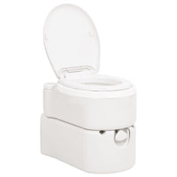 vidaXL Sanita integrada p/ campismo 24+17 L PEAD e aço branco