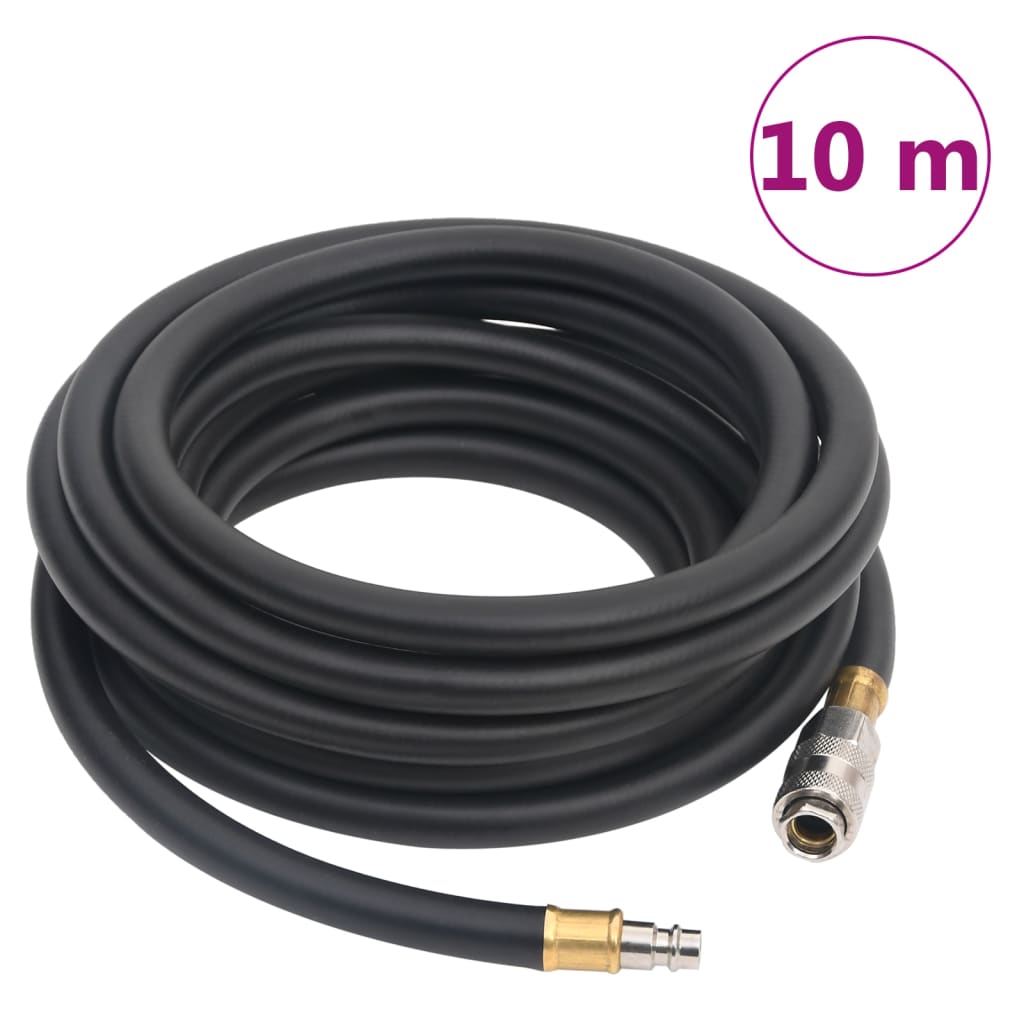 vidaXL Mangueira de ar híbrida 0,6" 2 m borracha e PVC preto