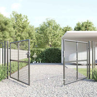 vidaXL Portão de jardim em tela antracite 300x125 cm aço galvanizado.