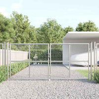 vidaXL Portão de jardim em tela antracite 300x125 cm aço galvanizado.