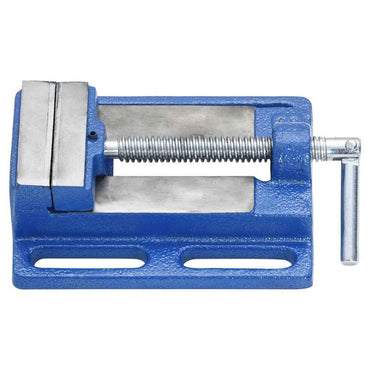 vidaXL Torno para furadora 121 mm ferro fundido azul