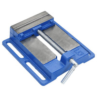 vidaXL Torno para furadora 76 mm ferro fundido azul
