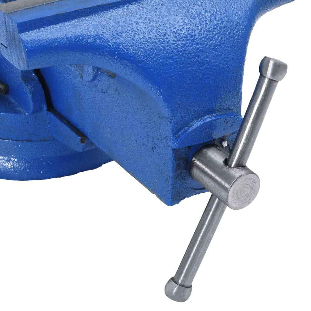 vidaXL Torno para bancada 150 mm ferro fundido azul