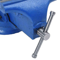 vidaXL Torno para bancada 150 mm ferro fundido azul