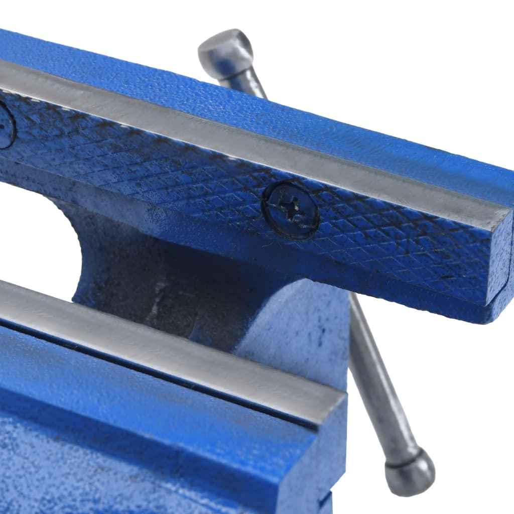 vidaXL Torno para bancada 150 mm ferro fundido azul