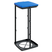 vidaXL Suportes para sacos de lixo 2 pcs 120 L PP preto e azul