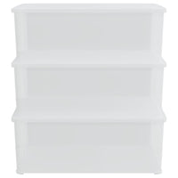 vidaXL Caixas de arrumação empilháveis 3 pcs 10 L plástico