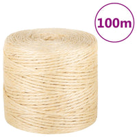 vidaXL Corda 100% sisal 6 mm 100 m