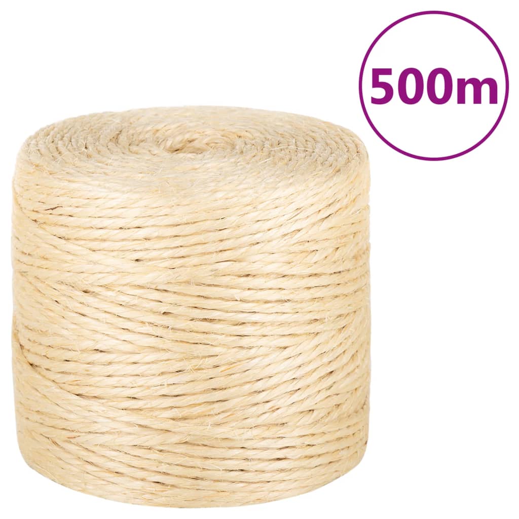 vidaXL Corda 100% sisal 6 mm 100 m