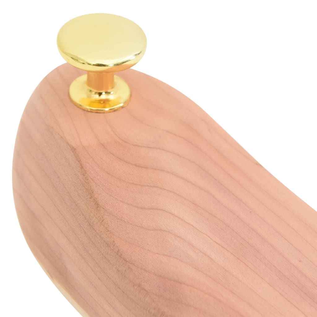 vidaXL Alargador de calçado com calçadeira EU 44-45 cedro maciço