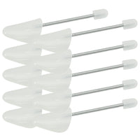 vidaXL Tensores de calçado 5 pares EU 38-44 plástico preto