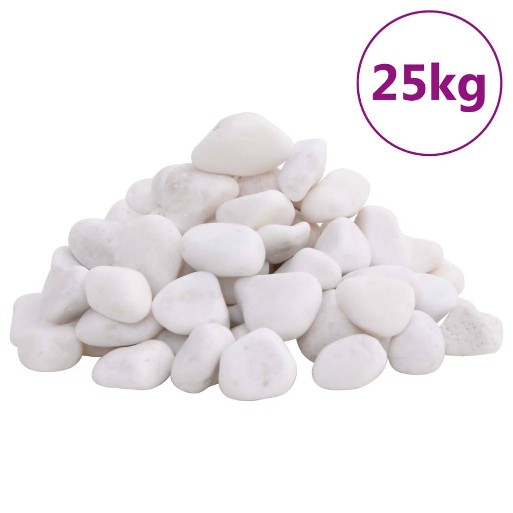 vidaXL Seixos polidos 10 kg 2-5 cm preto