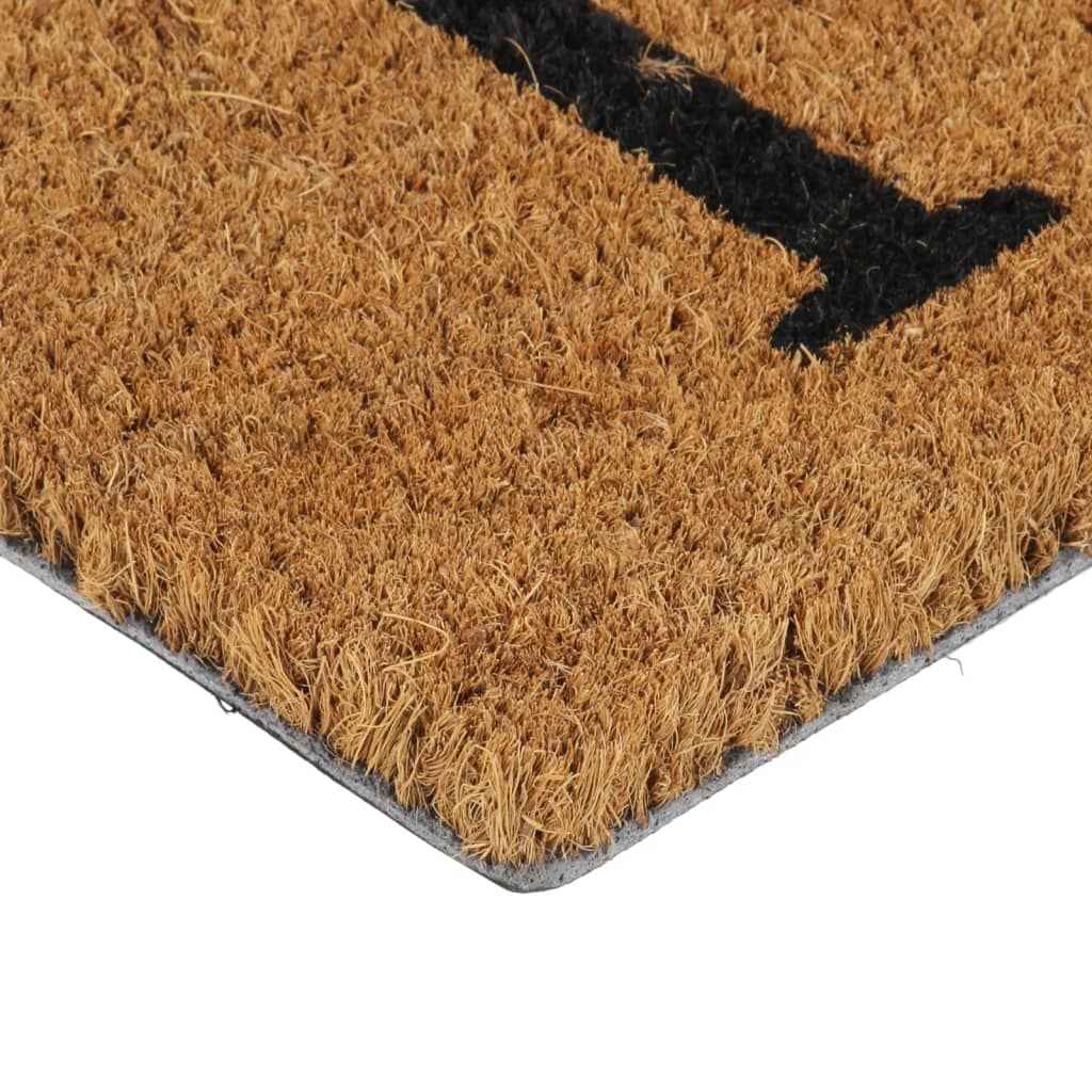 vidaXL Tapete de porta 45x75 cm fibra de coco tufada natural