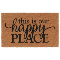 vidaXL Tapete de porta 45x75 cm fibra de coco tufada natural