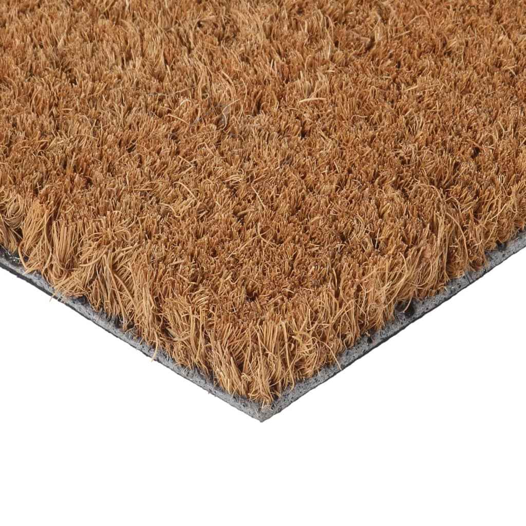 vidaXL Tapete de porta 45x75 cm fibra de coco tufada natural