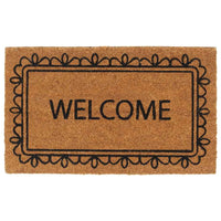 vidaXL Tapete de porta 45x75 cm fibra de coco tufada natural