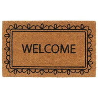 vidaXL Tapete de porta 45x75 cm fibra de coco tufada natural