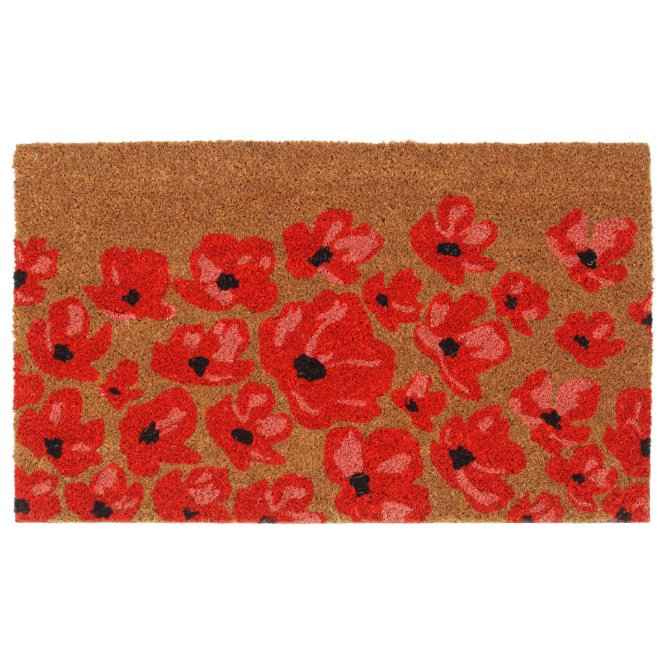 vidaXL Tapete de porta 45x75 cm fibra de coco tufada natural