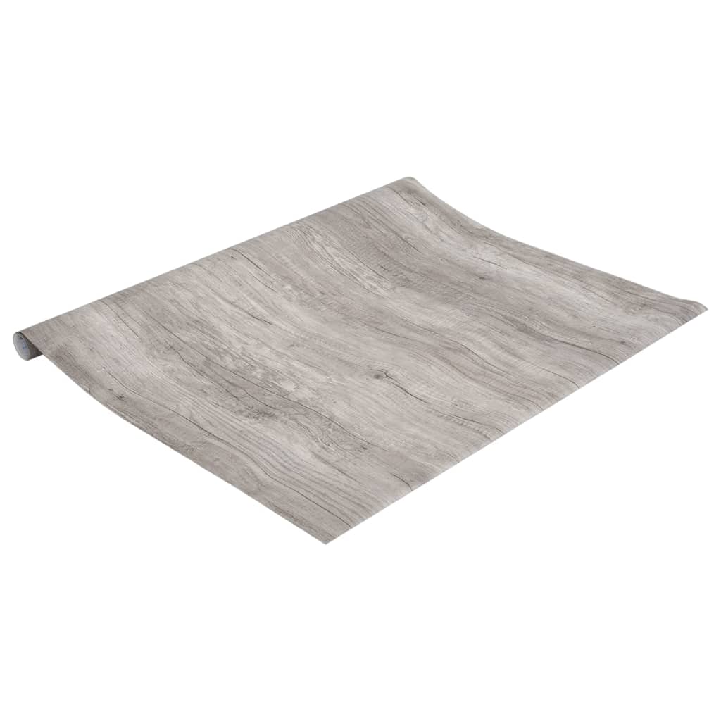 vidaXL Autocolante para móveis c/ aspeto de madeira 90x500 cm PVC
