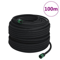 vidaXL Mangueira para rega gota-a-gota de jardim 10 m borracha preto