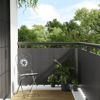 vidaXL Tela de varanda 300x100 cm vime PE castanho e preto
