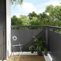 vidaXL Tela de varanda 300x100 cm vime PE castanho e preto