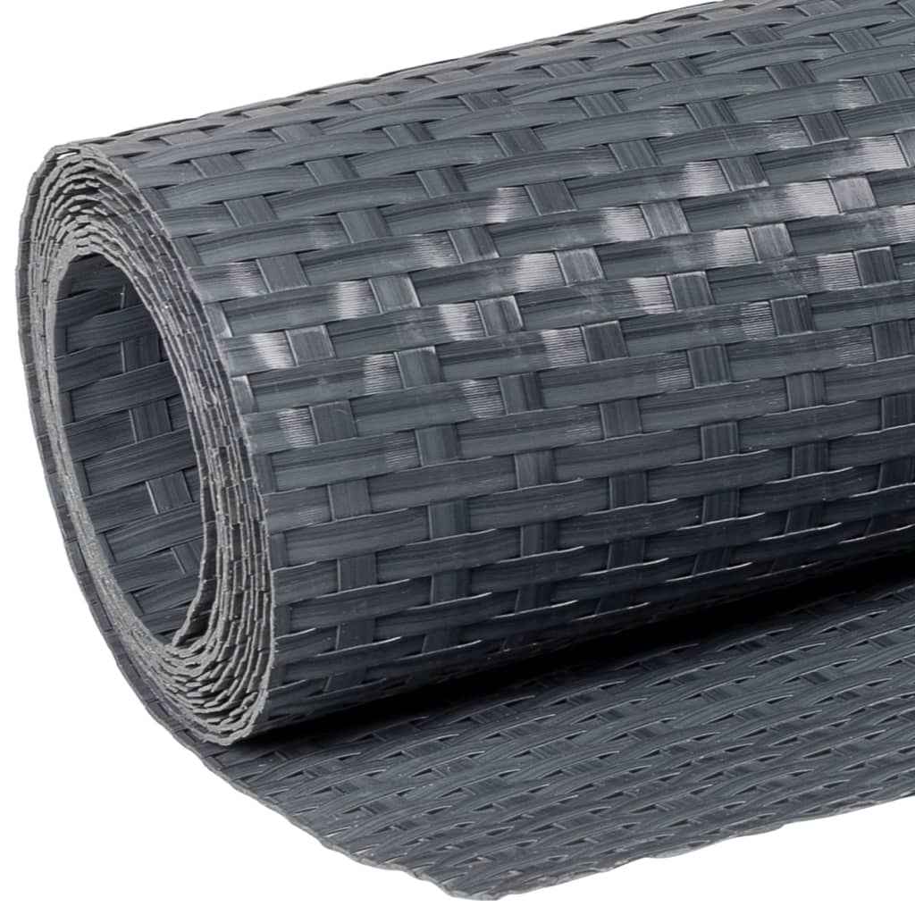 vidaXL Tela de varanda 300x100 cm vime PE castanho e preto