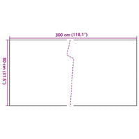 vidaXL Tela de varanda 300x100 cm vime PE castanho e preto