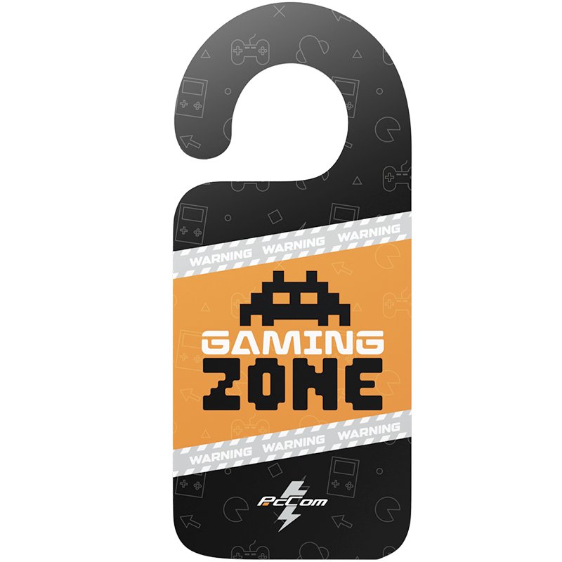 PcCom Door Hanger Logótipo Preto