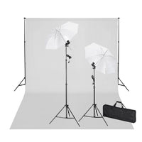 vidaXL Kit de estúdio com fundo preto 600x300 cm e luzes
