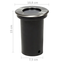 vidaXL Iluminação redonda p/ piso exterior 12 pcs