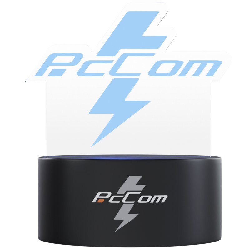 PcCom Logótipo LED de Secretária RGB