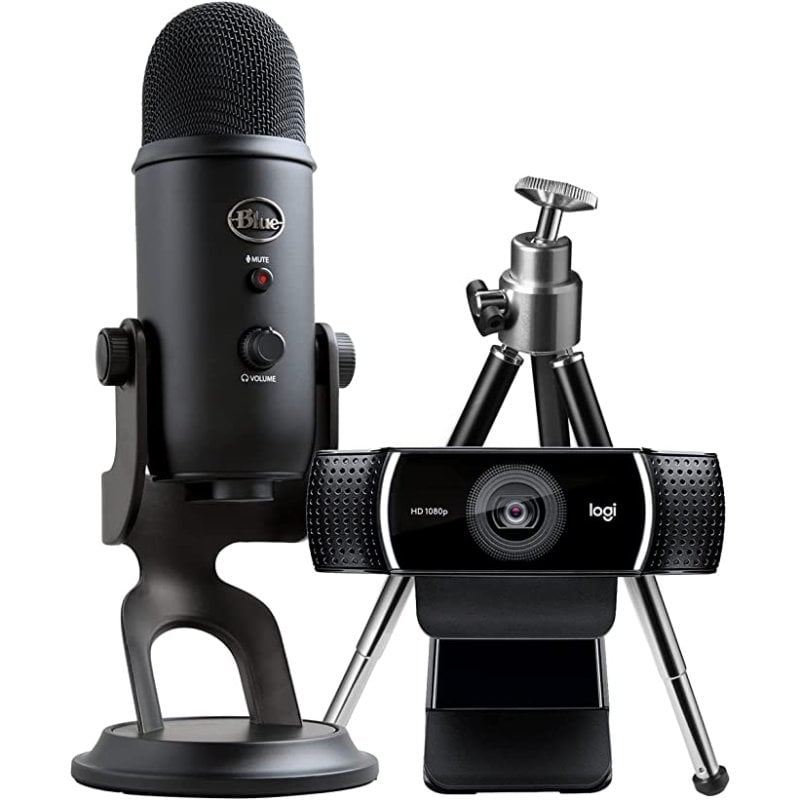 Logitech Pro Streamer Pack Webcam C922 Pro + Microfone Yeti