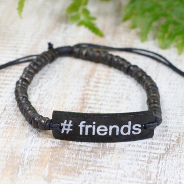 Coco Slogan Bangle - #Friends
