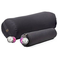 Bolster cilíndrico pequeno para yoga - Cinzento