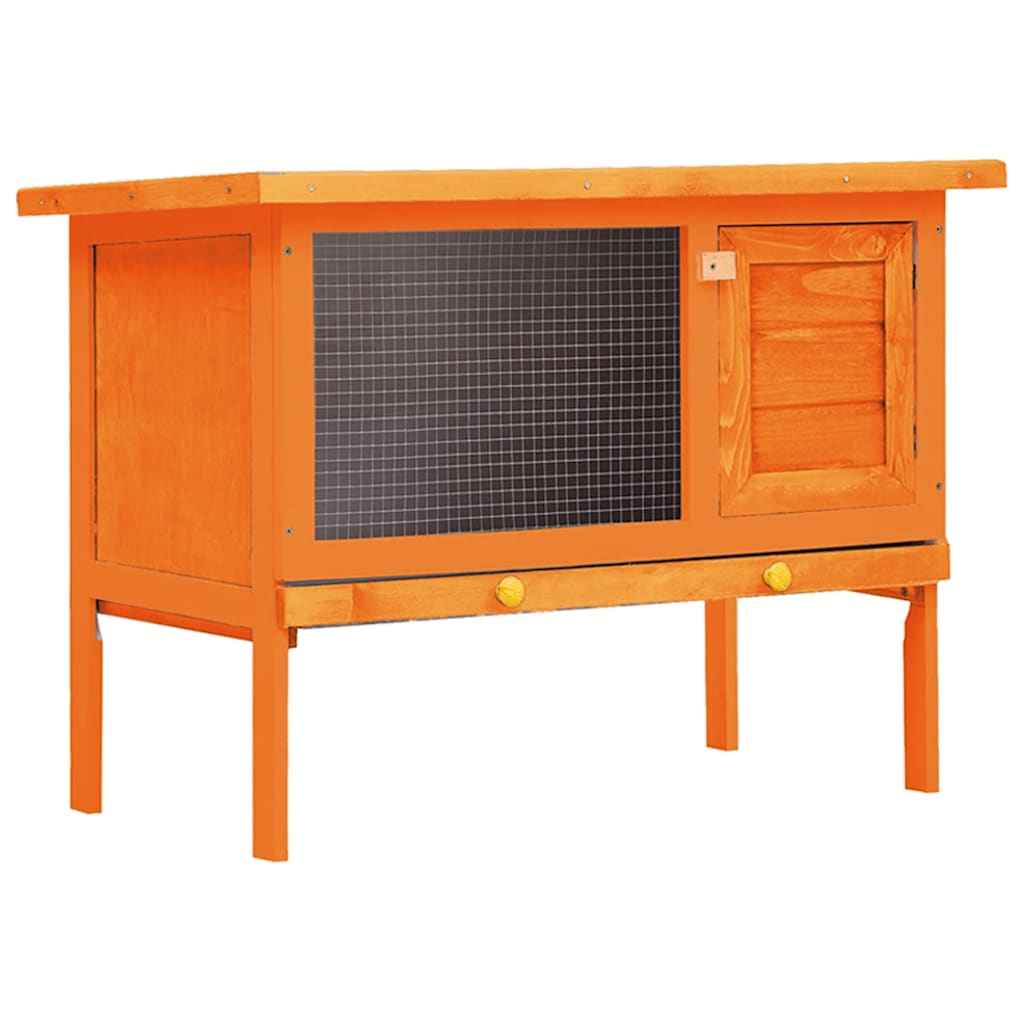 vidaXL Coelheira para animais pequenos 1 andar exterior madeira