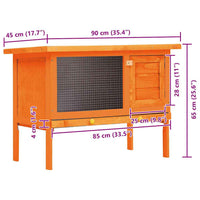 vidaXL Coelheira para animais pequenos 1 andar exterior madeira